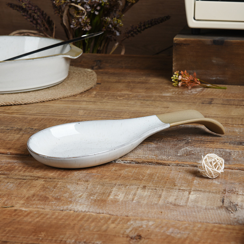 Suport ceramic pentru linguri, stil Nordic, glazură de cuptor, design european vintage pentru casă