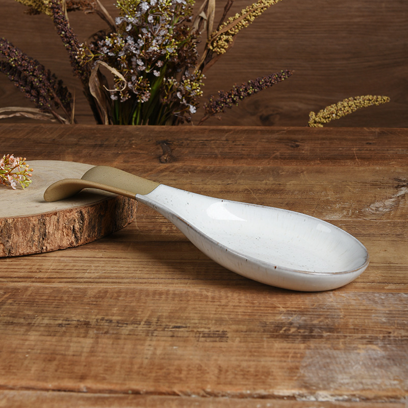 Suport ceramic pentru linguri, stil Nordic, glazură de cuptor, design european vintage pentru casă