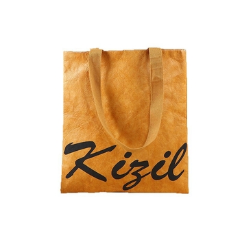 Genți de cumpărături din hârtie kraft cu logo, stil retro, impermeabile, ecologice, lavabile și personalizabile