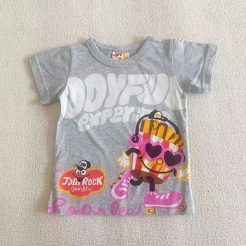 Gyerekeknek készült pamut rövid ujjú T-shirt, 2026 nyár, uniszex, fagylaltos karikatúra, 3–8 éveseknek