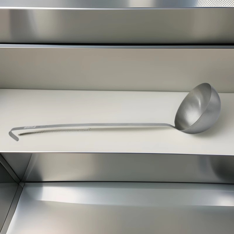 Set de ustensile de bucătărie din oțel inoxidabil: lingură de gătit, lingură de supă, lingură de strecurător, spatulă