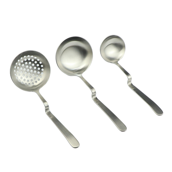 Lingură din oțel inoxidabil 304 cu sită pentru hot pot, mâner lung, tacâmuri cu logo