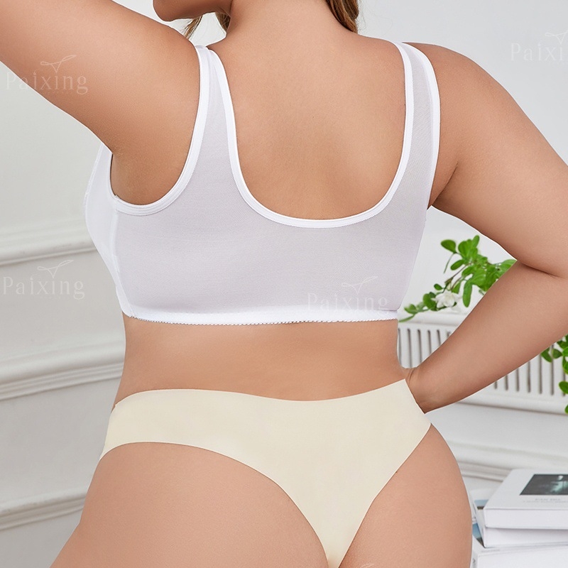 Plus-size grudnjak od čipke s prednjim kopčanjem, udoban i prozračan za punije figure, veličina 85D