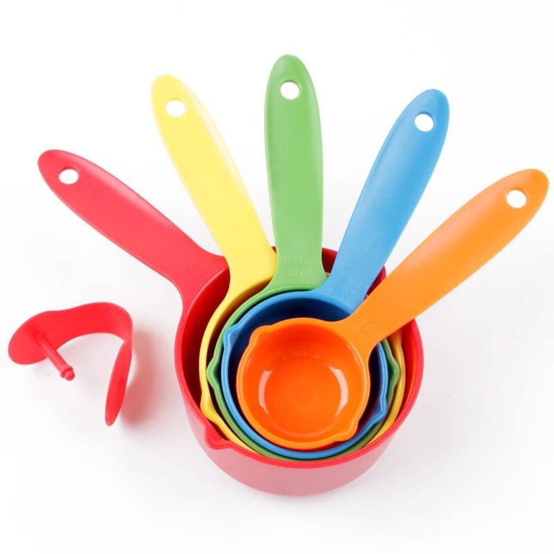 Set de 10 linguri de măsurat pentru coacere, din plastic, stil drăguț, bucătărie