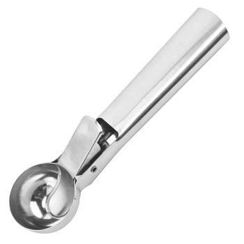 Lingură de înghețată din oțel inoxidabil, cu presiune manuală și formă pentru bile de pepene – bucătărie de acasă