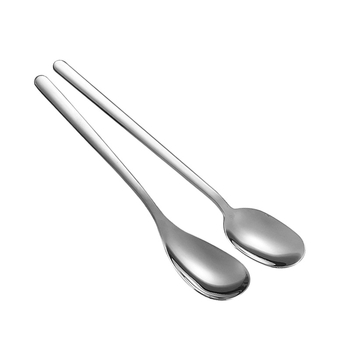 Lingură din oțel inoxidabil în stil coreean pentru înghețată, pepene și deserturi – design modern și simplu, oțel 304, finisaj oglindă