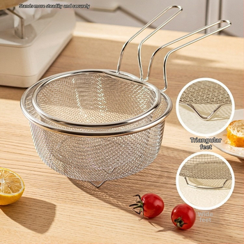 Lingură-sită din oțel inoxidabil pentru hot pot și paste, sită fină pentru gătit și prăjit, filtru de bucătărie multifuncțional