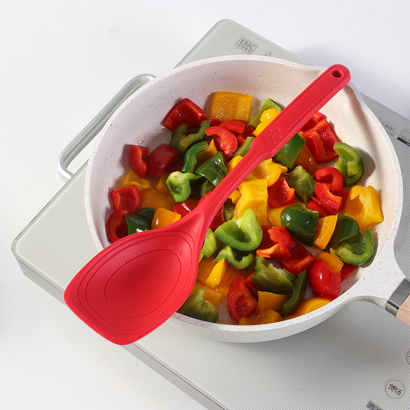 Set de ustensile de bucătărie din silicon: spatule rezistente la temperaturi înalte, spatule pentru tigăi antiaderente, lingură de supă, strecurător, silicon alimentar