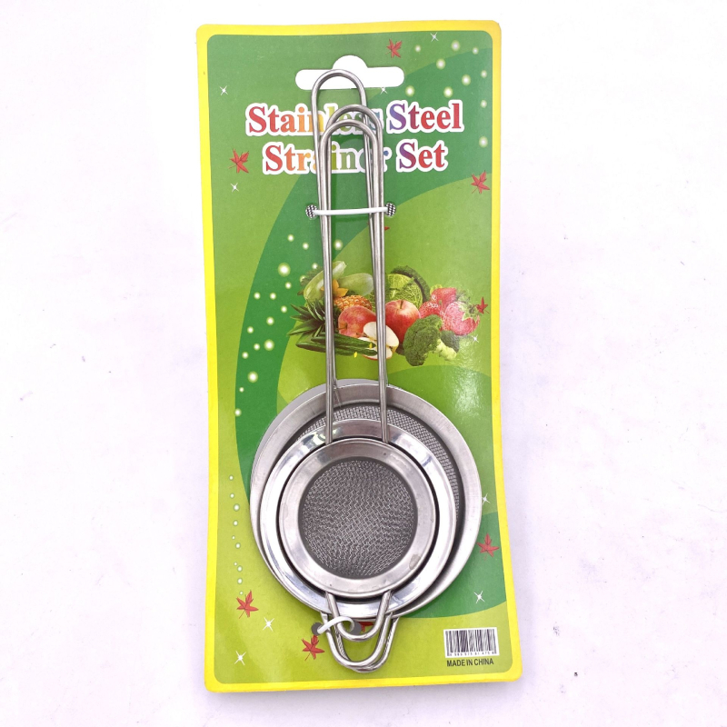 Lingură-strecurător din oțel inoxidabil, plasă fină, rezistentă la temperaturi înalte, pentru paste, filtrare a uleiului