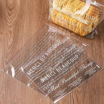 Pungi transparente pentru ambalarea pâinii, bagelilor, gogoșilor și felilor de toast; pungi autoadezive, de unică folosință