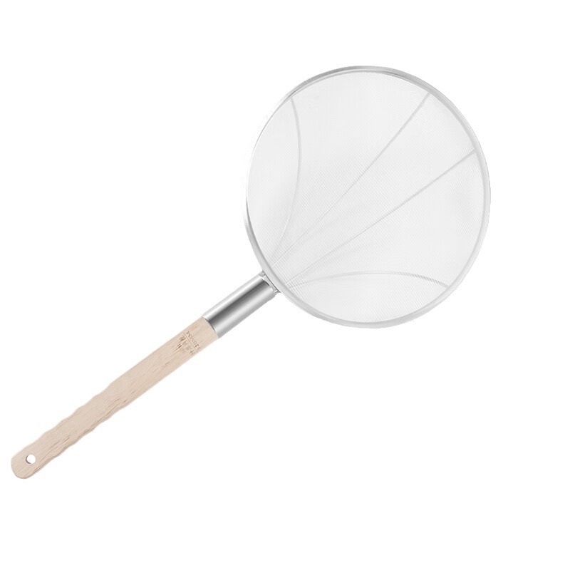 Lingură pentru prăjit cu mâner lung, din oțel inoxidabil, sită fină