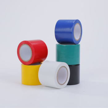 Bandă izolatoare pentru țevi PVC, cu adeziv pe bază de cauciuc, 0,15 mm × 45 mm × 20 m, culori alb, galben, negru, albastru, verde, roșu