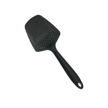 Set de bucătărie din plastic negru: mare strecurător, sită, spatulă pentru drenaj, lingură de gheață din plastic