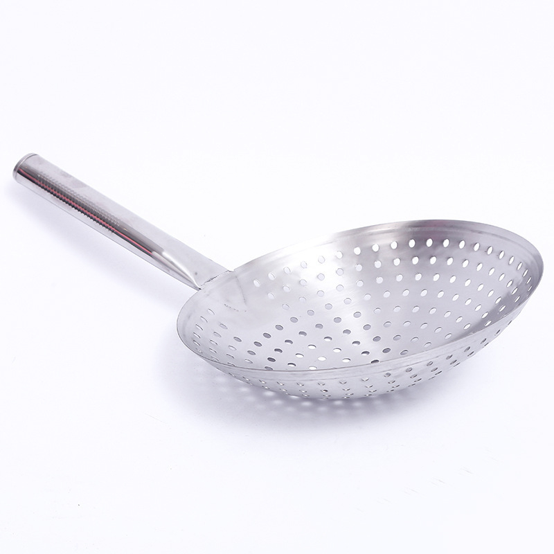 Colander din oțel inoxidabil pentru prăjit și oale fierbinți, sită mare de bucătărie cu mâner scurt