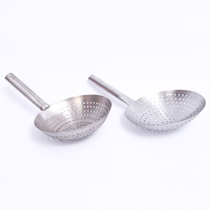 Colander din oțel inoxidabil pentru prăjit și oale fierbinți, sită mare de bucătărie cu mâner scurt
