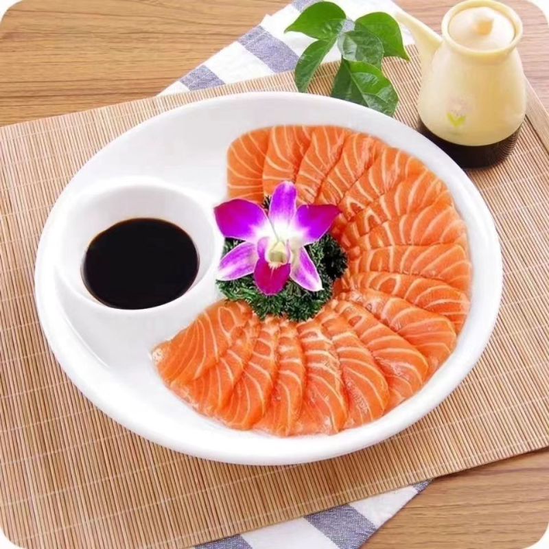Farfurie dublă pentru gyoza cu recipient pentru oțet și tavă de scurgere
