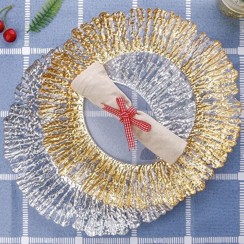 Nordic stílusú gyümölcstál arany- és ezüstszélű, fa mintával, modern minimalist műanyag lapos tál, átmérő 18–19 cm