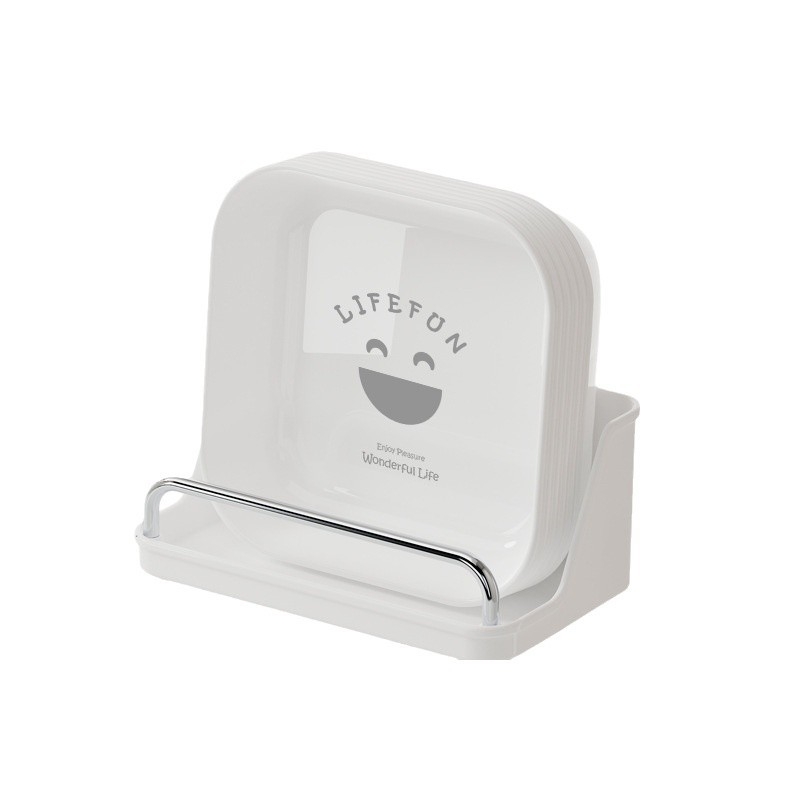Farfurie rotundă simplă, drăguță, pentru fructe și gustări, din plastic