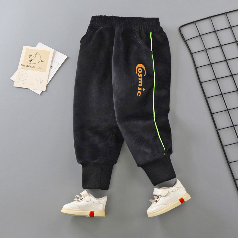 Kisgyermekeknek készült fleece-béléses nadrág, meleg őszi-téli sportnadrág fiúknak és lányoknak