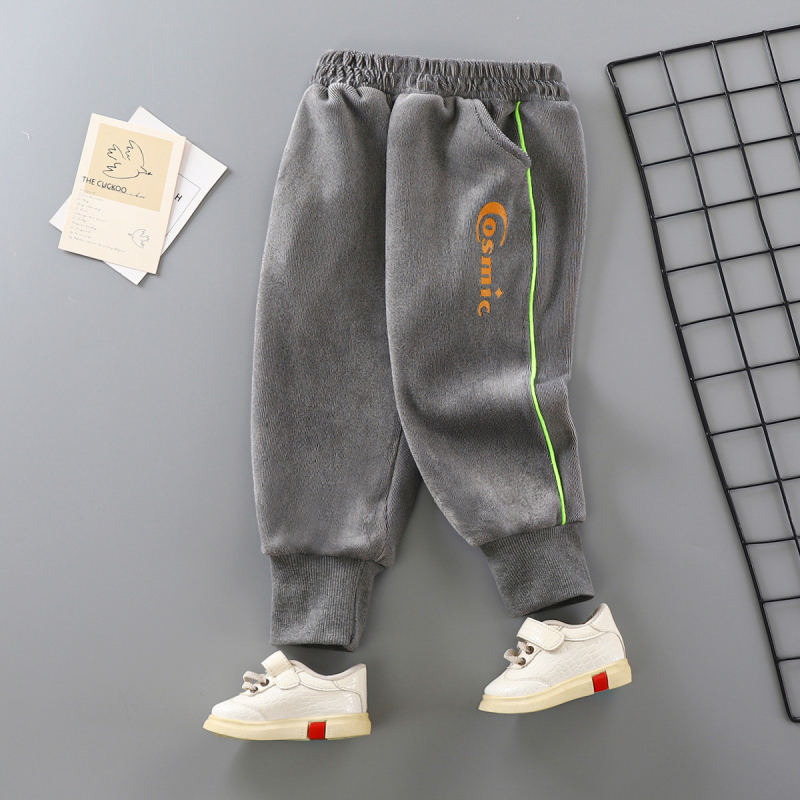 Kisgyermekeknek készült fleece-béléses nadrág, meleg őszi-téli sportnadrág fiúknak és lányoknak