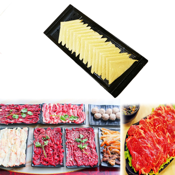 Farfurie neagră din melamină pentru grătar, imitatie de porțelan, farfurie pentru sushi japonez și feluri reci, veselă pentru restaurante și hoteluri