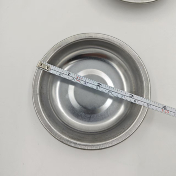 Farfurie metalică pentru scufundat, diametrul 9 cm, rotundă