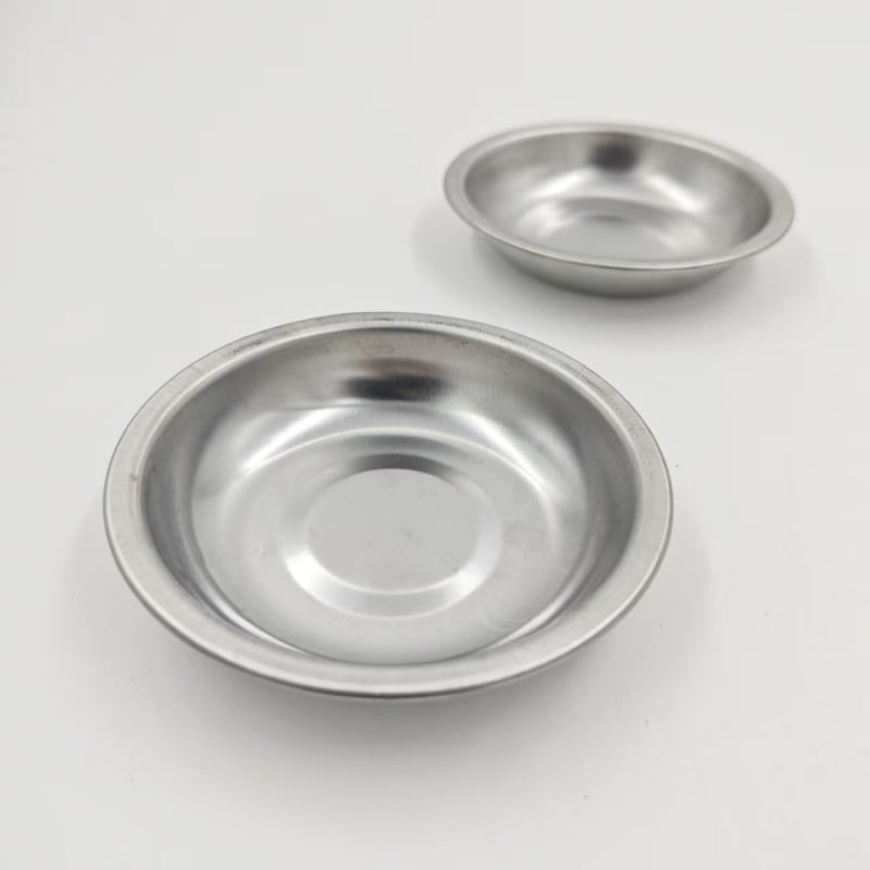 Farfurie metalică pentru scufundat, diametrul 9 cm, rotundă