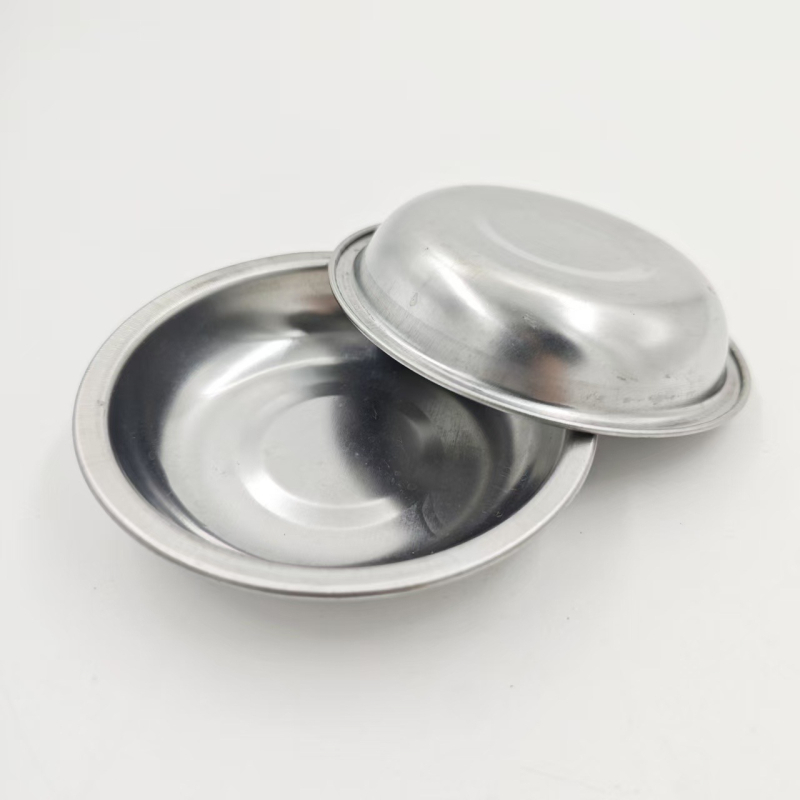 Farfurie metalică pentru scufundat, diametrul 9 cm, rotundă