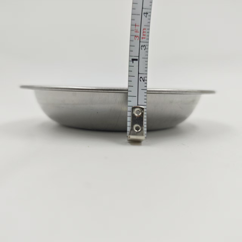 Farfurie metalică pentru scufundat, diametrul 9 cm, rotundă