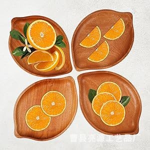 Akácfa tálca – tömörfa, otthoni használatra, snack- és desszerttál, teás tálca, aszimmetrikus alak, modern minimalizmus