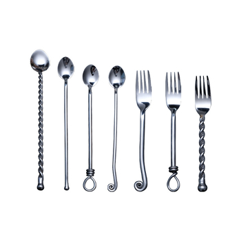 Set tacâmuri din oțel inoxidabil 304 – tacâmuri portabile pentru cafea și desert (cuțit, furculiță și lingură)