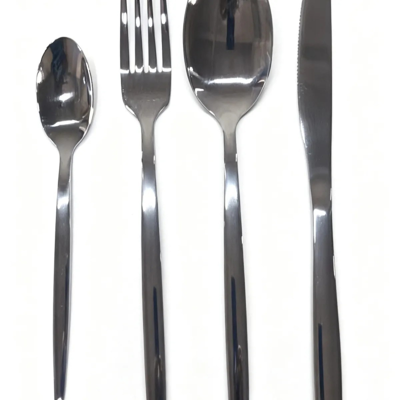 Set tacâmuri din oțel inoxidabil: lingurițe mici, furculiță mică, lingură de supă, linguriță de desert, linguriță de cafea