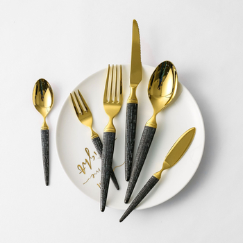 Nr. 1 set tacâmuri în stil britanic pentru bucătărie occidentală: cuțit pentru steak, furculiță și lingură, oțel inox 304, cadou pentru restaurant, lux discret