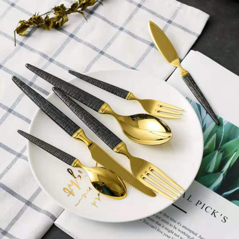 Nr. 1 set tacâmuri în stil britanic pentru bucătărie occidentală: cuțit pentru steak, furculiță și lingură, oțel inox 304, cadou pentru restaurant, lux discret