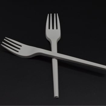 Set tacâmuri de unică folosință: cuțit, furculiță și lingură, 6,5 inci, PLA biodegradabil, ecologic