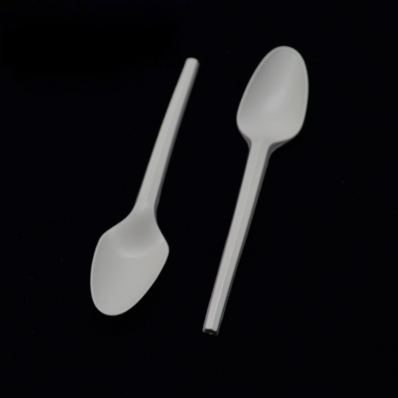 Set tacâmuri de unică folosință: cuțit, furculiță și lingură, 6,5 inci, PLA biodegradabil, ecologic