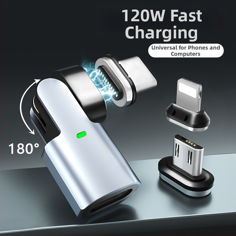 120W otočný rýchlonabíjací magnetický adaptér pre notebooky, telefóny, počítače a iPad
