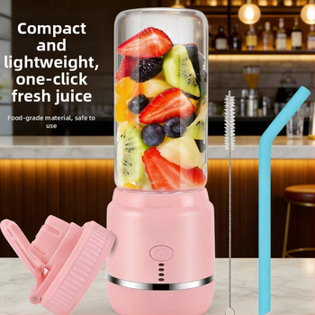 Prenosný nabíjateľný odšťavovač na ovocie a zeleninu pre domácnosť, kompaktný blender s kapacitou do 400 ml