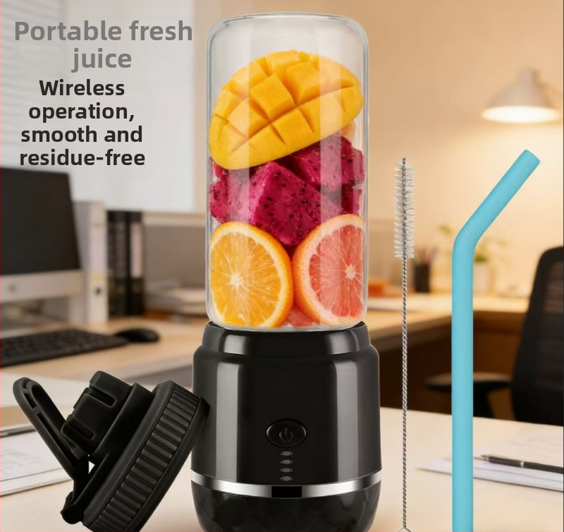 Prenosný nabíjateľný odšťavovač na ovocie a zeleninu pre domácnosť, kompaktný blender s kapacitou do 400 ml