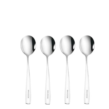 Set de 4 linguri din oțel inoxidabil 304, groase, cu bază rotundă