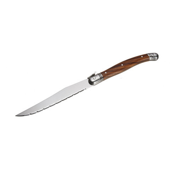 Cuțit de steak cu mâner din plastic cu model din lemn, set de masă stil occidental, oțel inoxidabil 430