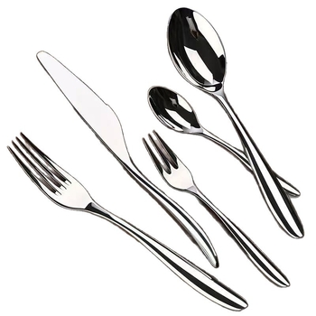 Set tacâmuri din oțel inoxidabil Lyon – cuțite și furci, lingură de desert, cuțit pentru friptură, design modern pentru uz casnic