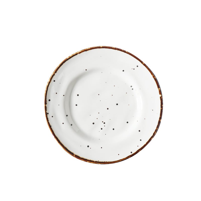 Vlastné porcelánové taniere na večeru a dezert – minimalistické kruhové keramické riady pre hotel a domov