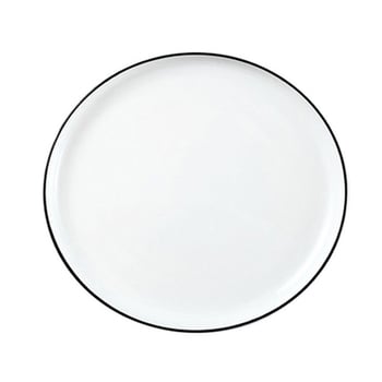 Okrúhly porcelánový tanier v nordickom minimalistickom štýle – pre západné jedlá, pizzu a steak