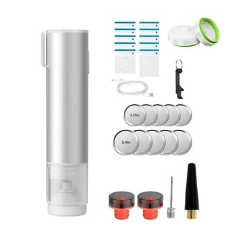 KZ-100 Viacúčelový vákuový zapečovač pre vrecká a poháre, USB napájanie, 10W, ABS telo, na uchovanie potravín