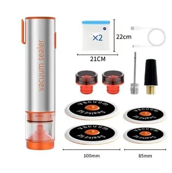 KZ-100 Viacúčelový vákuový zapečovač pre vrecká a poháre, USB napájanie, 10W, ABS telo, na uchovanie potravín