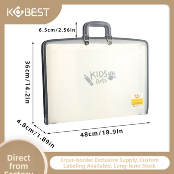 Kangbai YF6202 A3 akordeónový organizér s uchom, 13 priehradok, PP materiál, hrúbka 1,0 mm, 741 g
