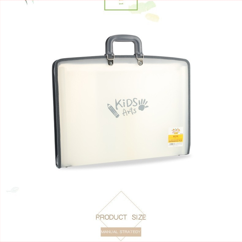 Kangbai YF6202 A3 akordeónový organizér s uchom, 13 priehradok, PP materiál, hrúbka 1,0 mm, 741 g