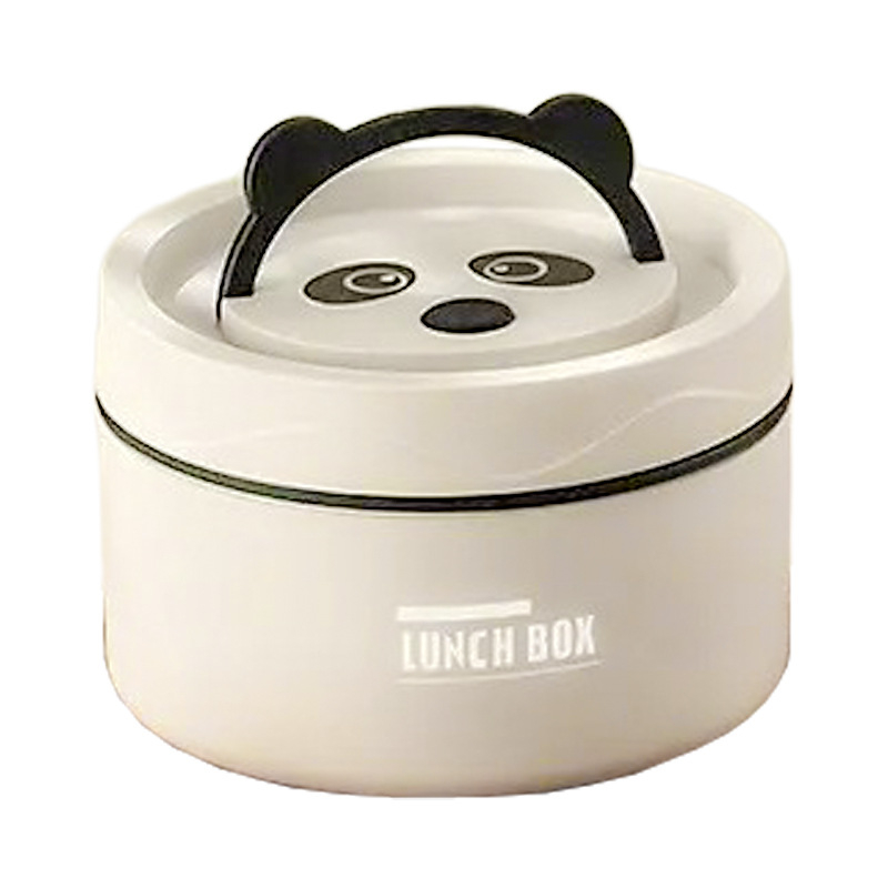 Panda kutija za obrok od nehrđajućeg čelika s izolacijom i poklopcem, mikrotalasno kompatibilna, za odrasle