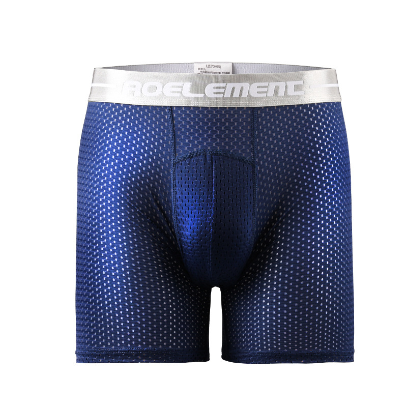 Muške produžene sportske bokserice, protiv trenja, velika veličina, ledeni saten materijal, slobodan kroj, do 100 kg